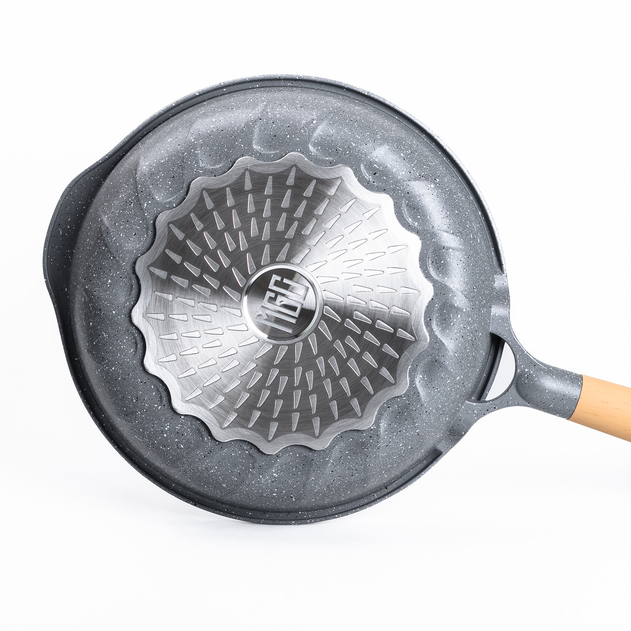 Алюмінієва сковорода 2,8 л з мармуровим антипригарним покриттям Ø 28 см сіра MGC HP-4-425G - Зображення 3