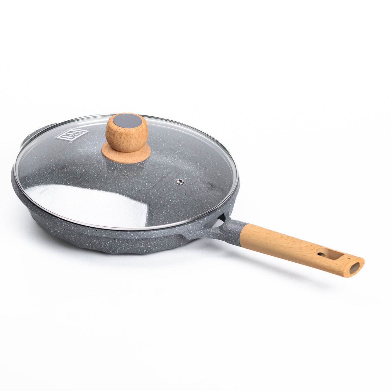 Алюмінієва сковорода 2,8 л з мармуровим антипригарним покриттям Ø 28 см сіра MGC HP-4-425G - Зображення 4