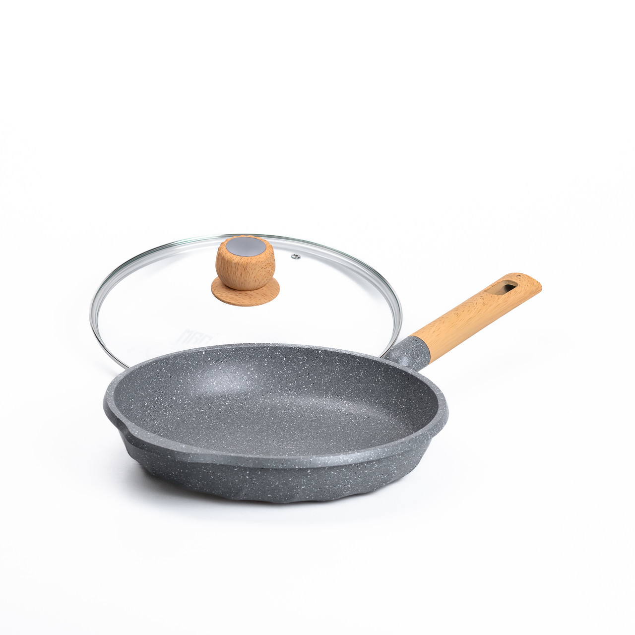 Алюмінієва сковорода 2,8 л з мармуровим антипригарним покриттям Ø 28 см сіра MGC HP-4-425G - Зображення 5