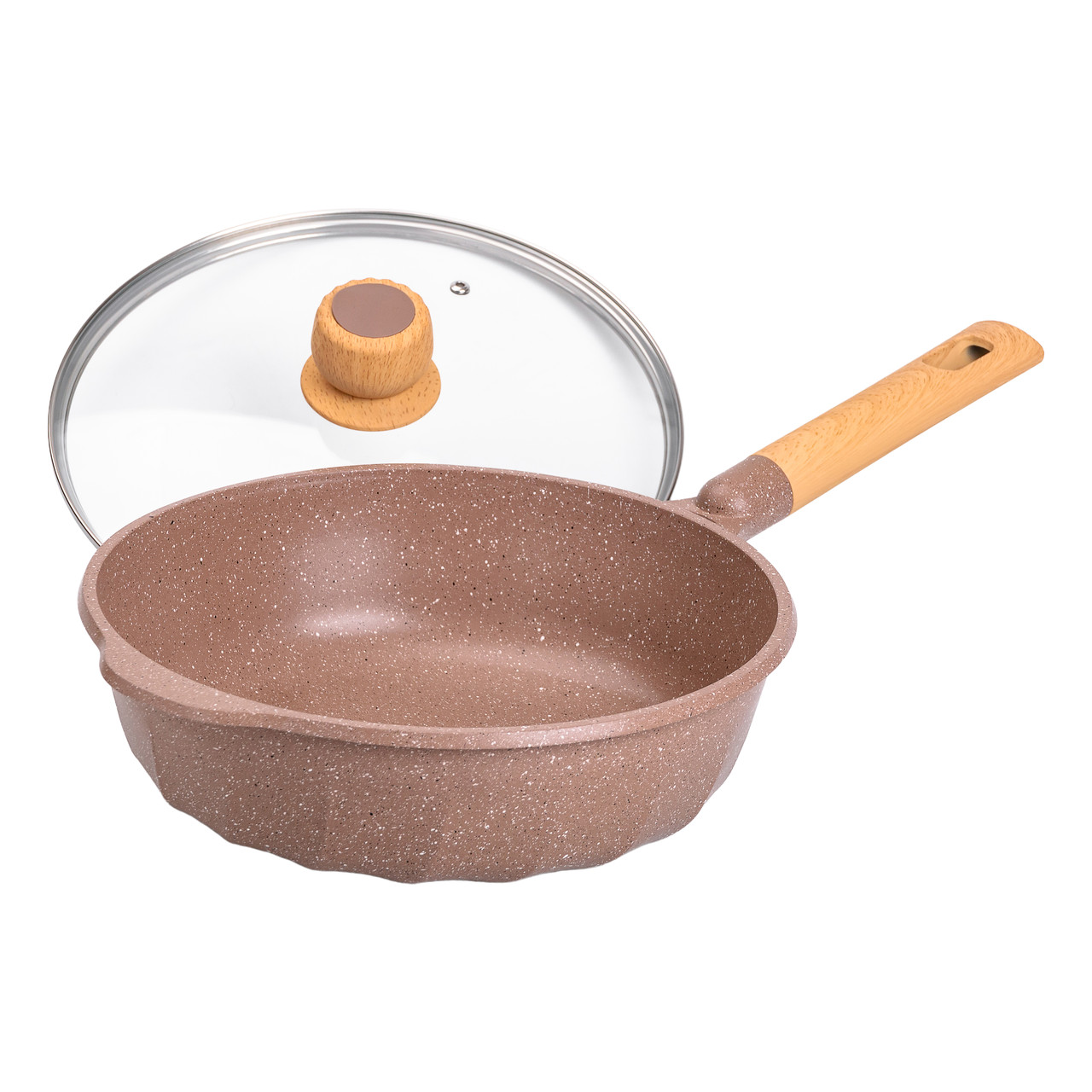 Алюмінієвий сотейник 4,3 л мармуровий з антипригарним покриттям Ø 28 см бежевий MGC HP-4-437CO - Зображення 4