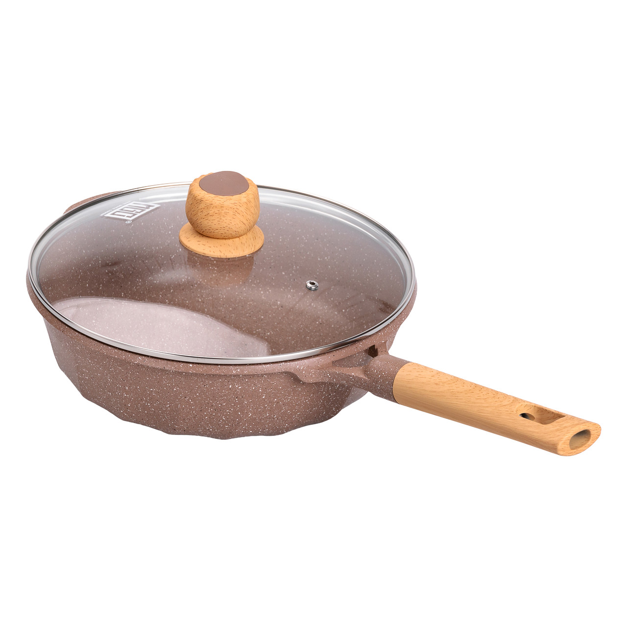 Алюмінієвий сотейник 4,3 л мармуровий з антипригарним покриттям Ø 28 см бежевий MGC HP-4-437CO - Зображення 5