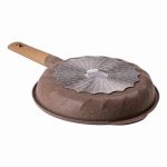 Мармурова алюмінієва сковорода з антипригарним покриттям Ø 26 см бежева MGC HP-4-424CO - Зображення 3