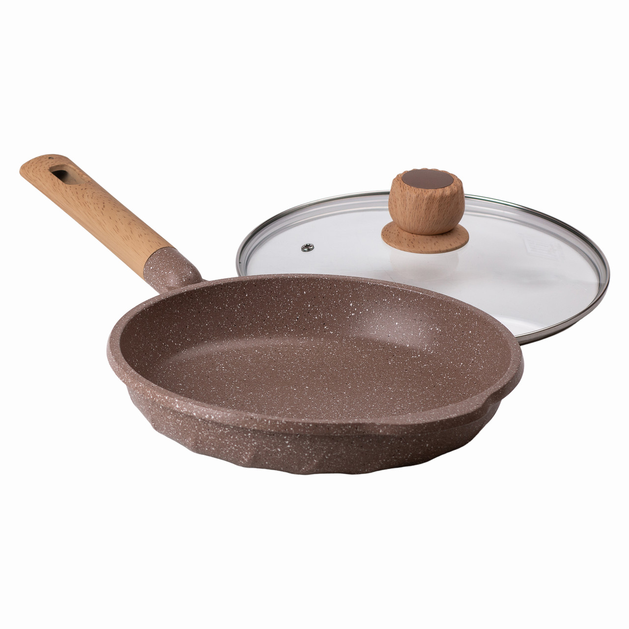 Мармурова алюмінієва сковорода з антипригарним покриттям Ø 26 см бежева MGC HP-4-424CO - Зображення 4