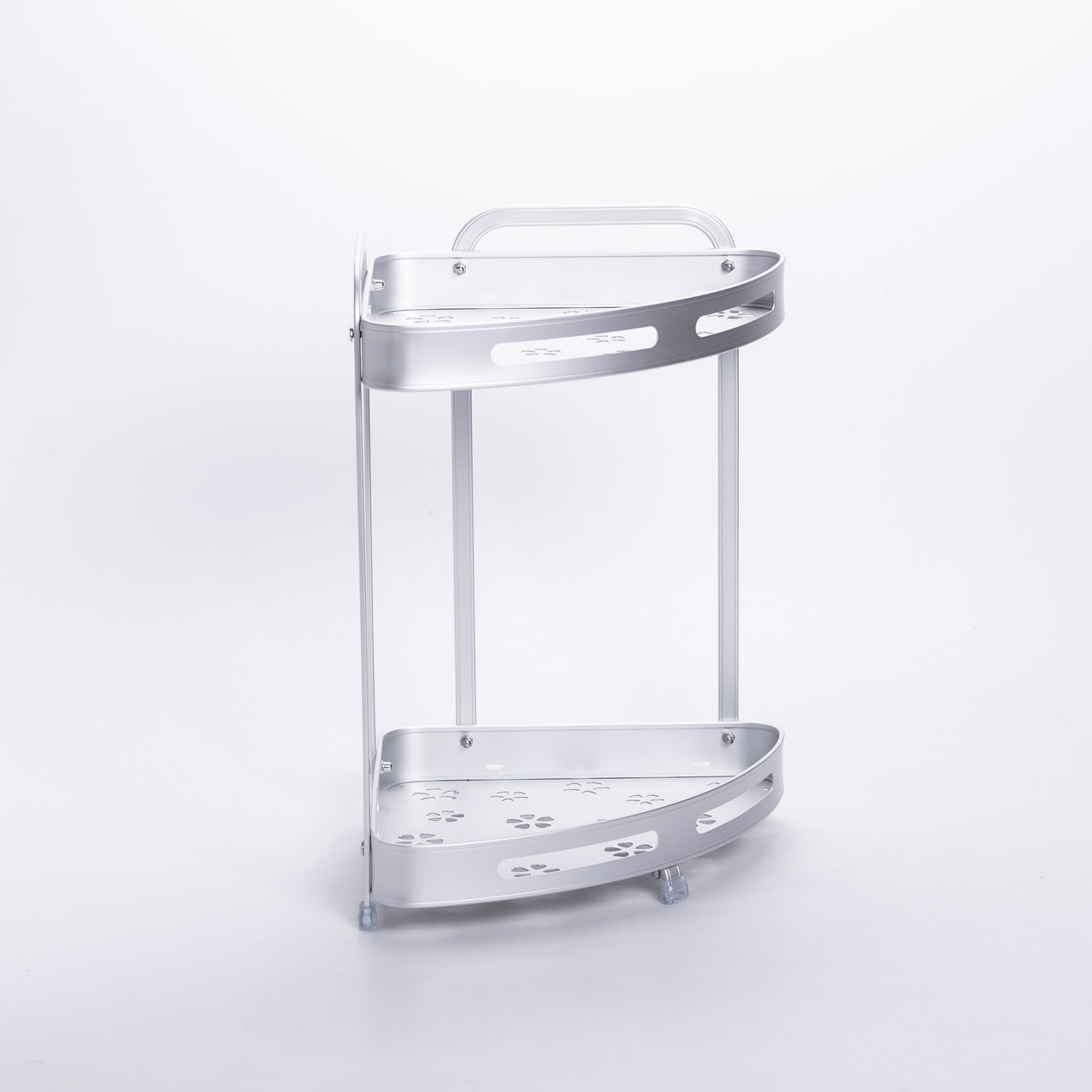 Алюмінієва кутова полиця для ванної двоярусна універсальна HP-46-3 - Зображення 3