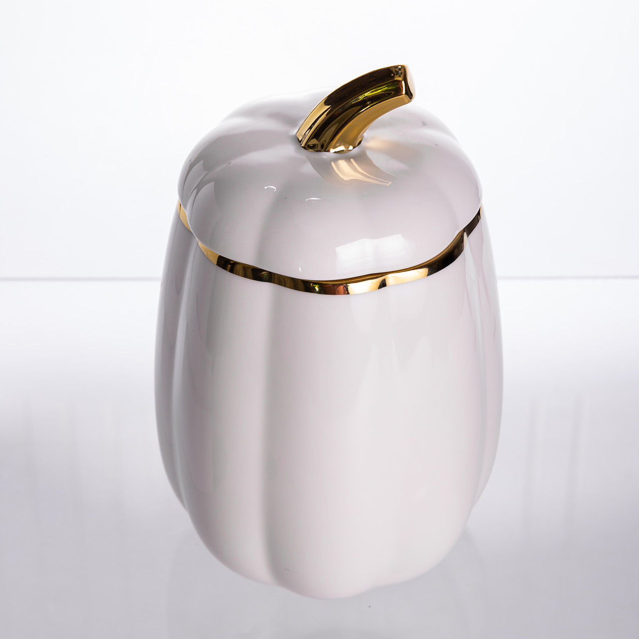 banka_dlya_hraneniya_tykva_farforovaya_2_l_s_kryshkoy-1 Банка для зберігання Гарбуз порцелянова 2 л з кришкою HP-26-4 - Зображення 1