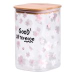 Банка для сипучих продуктів з бамбуковою кришкою 1.2 л ємність для сипучих скло HP-34-23 - Зображення 3