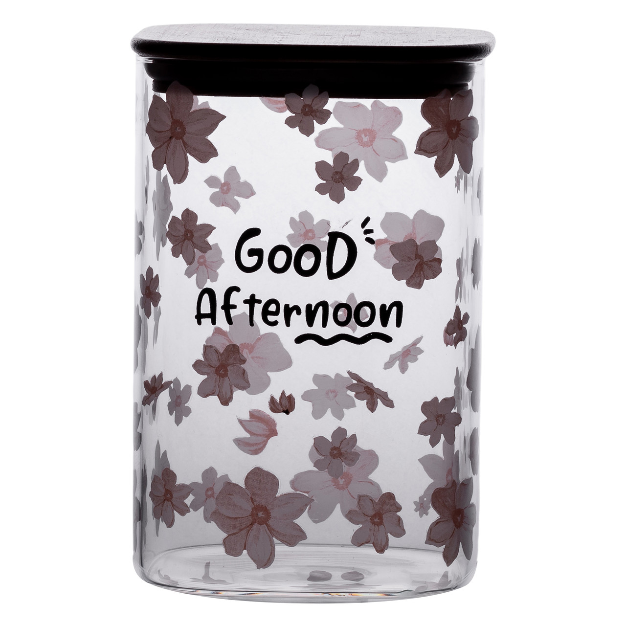 Банка для сипучих продуктів з бамбуковою кришкою 1.2 л ємність для сипучих скло HP-34-23 - Зображення 4