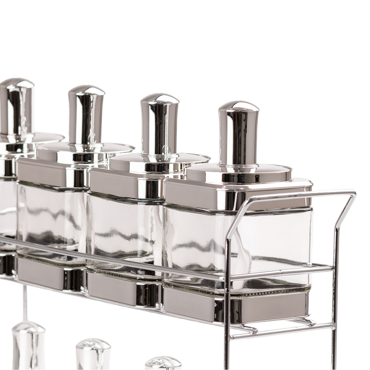 Банки для сипучих продуктів набір з 8 шт скляні ємності для зберігання з кришкою і ложкою HP531FS1034Y - Зображення 3