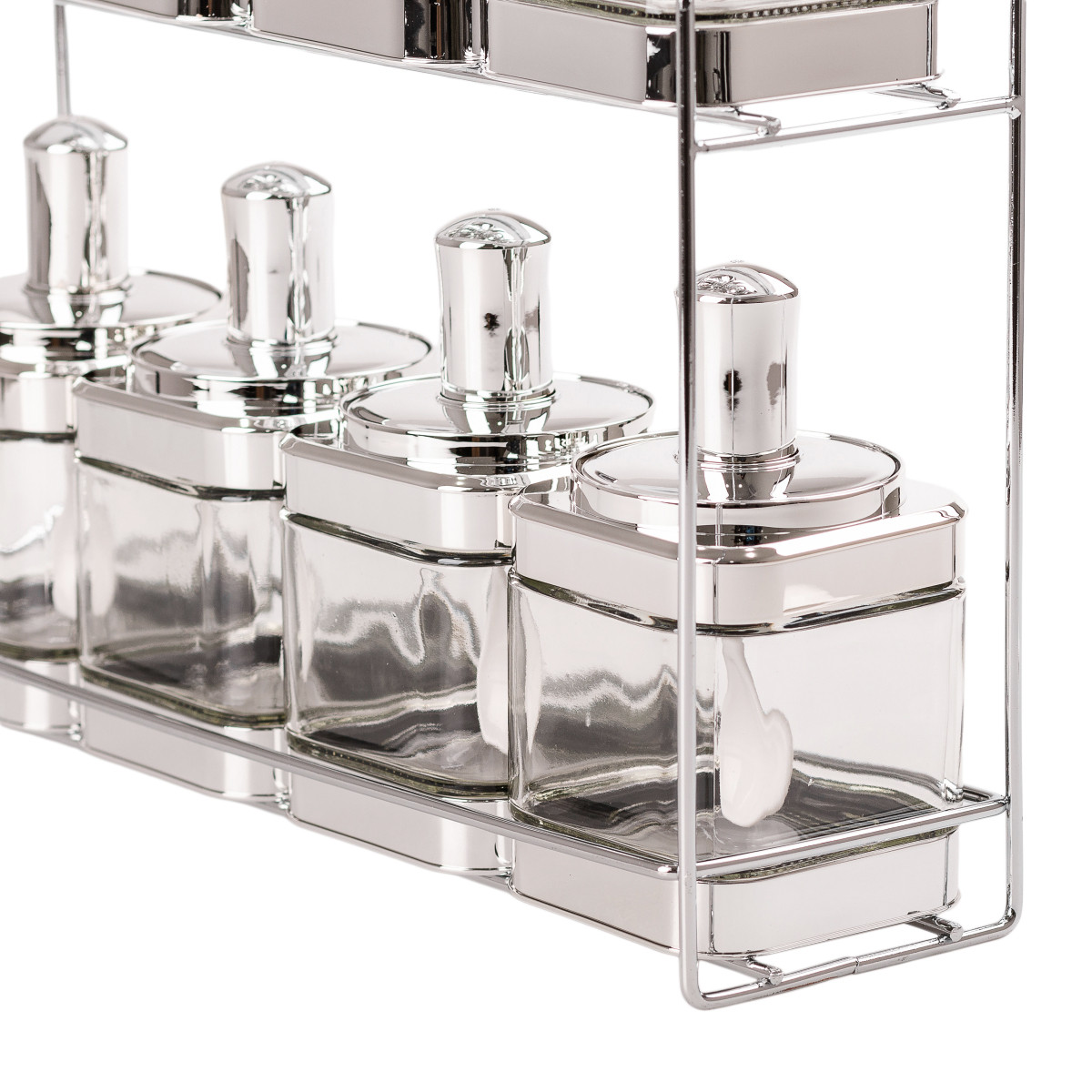 Банки для сипучих продуктів набір з 8 шт скляні ємності для зберігання з кришкою і ложкою HP531FS1034Y - Зображення 4