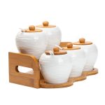 Набір банок для сипучих продуктів з 5 штук по 250 мл порцелянаовий HP1253 HP1253 - Зображення 6