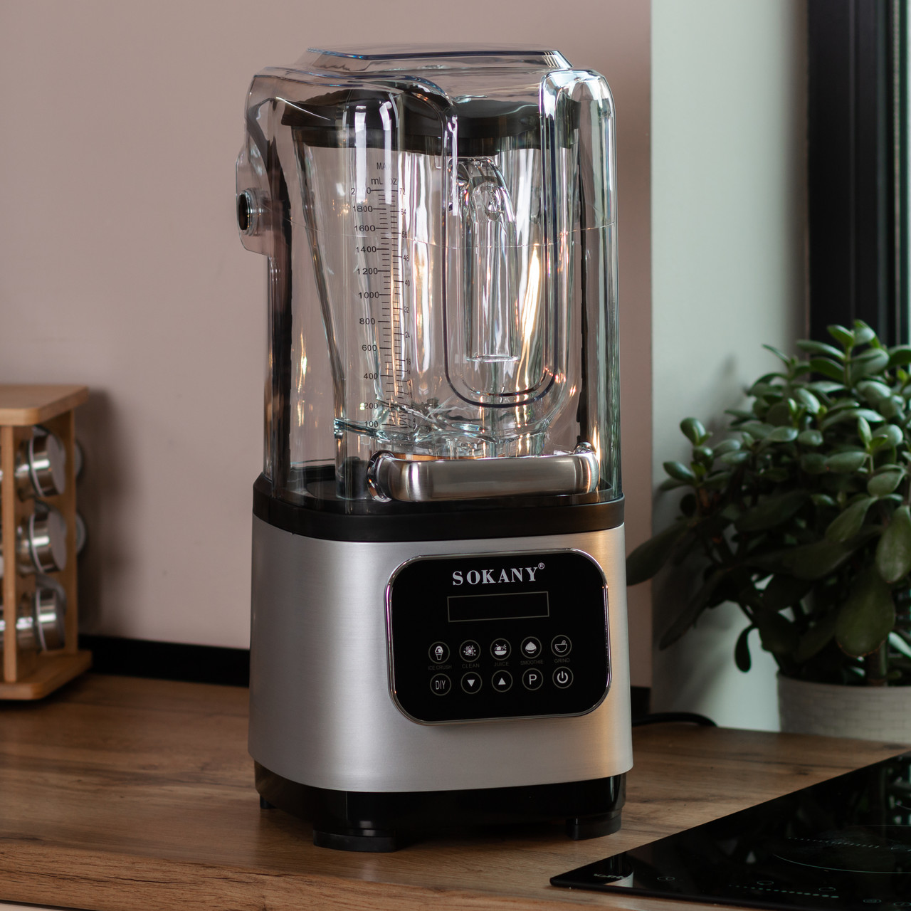 Безшумний блендер Sokany з 2-літровою чашею для смузі та коктейлів, портативний 8000 Вт SK-03024 - Зображення 9