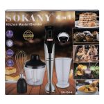Блендер ручний занурювальний з нержавіючої сталі Sokany універсальний 4 в 1 металевий 1000 Вт смузі мейкер потужний SK-758-4 - Зображення 10