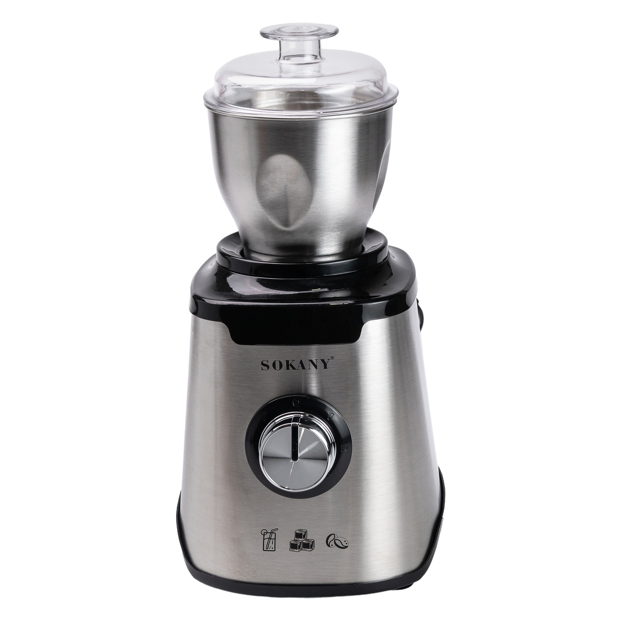 Блендер з чашею 1.5 літра для коктейлів та смузі портативний 2 режими швидкості з кавомолкою 1000 Вт Sokany SK-187 - Зображення 4