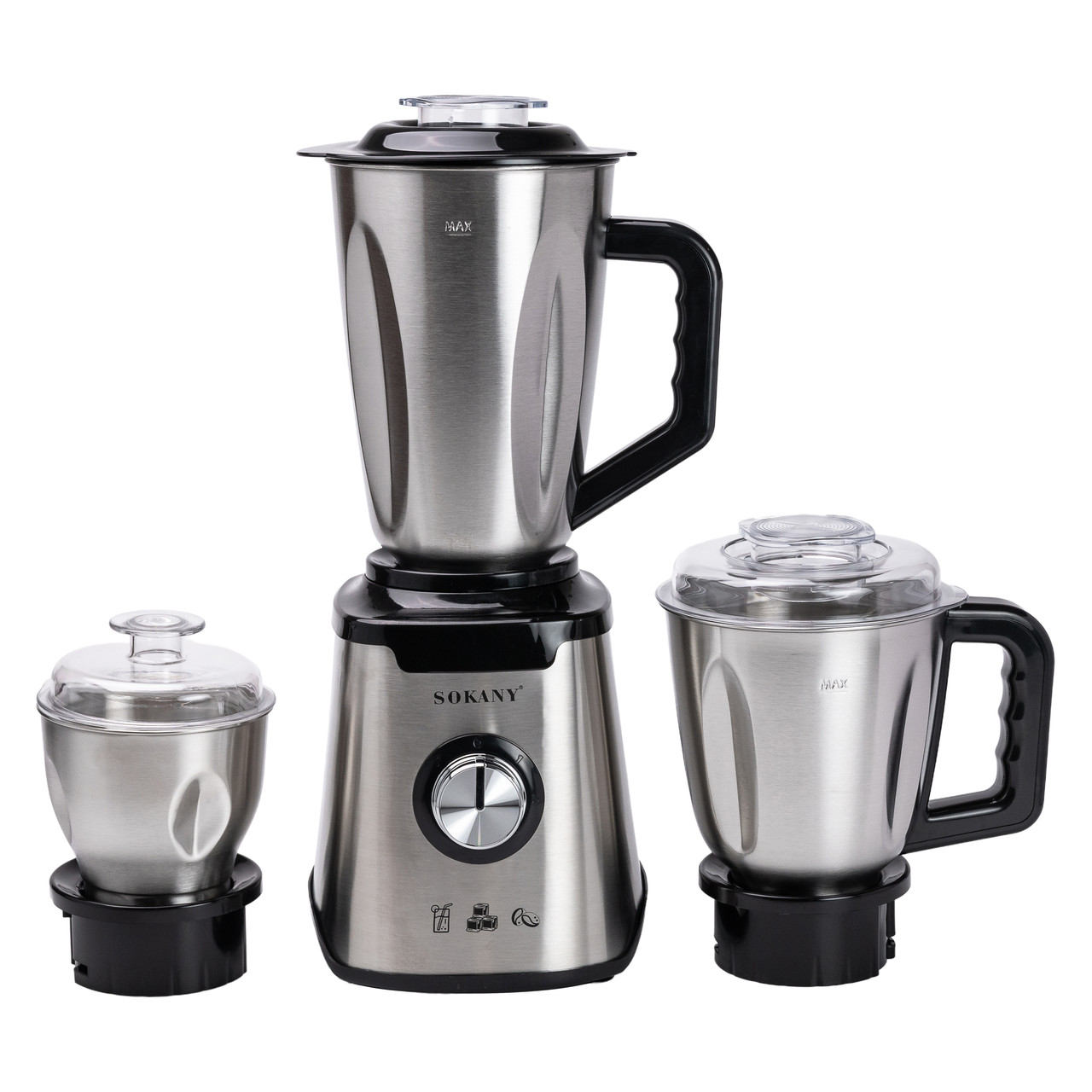 Блендер з чашею 1.5 літра для коктейлів та смузі портативний 2 режими швидкості з кавомолкою 1000 Вт Sokany SK-187 - Зображення 7