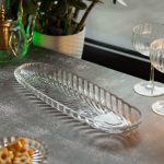 Блюдо сервірувальне 39х13.5х2.5 см скляне для закусок канапе фруктів HP-YH-13 - Зображення 5