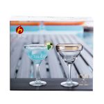 Набір келихів для коктейлів 2 штуки по 290 мл, рожеві HP546 - Зображення 3