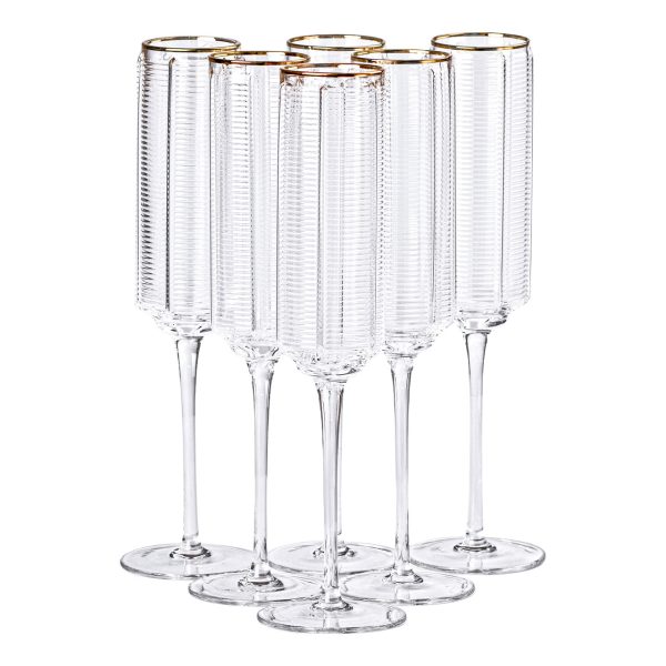 Набір келихів для шампанського, 300 мл, 6 штук HP-16-14