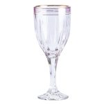 Келихи для вина із золотою облямівкою 6 шт по 250 мл Рожевий HP548 - Зображення 2