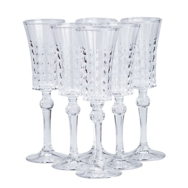 Набір келихів для шампанського 6 шт по 150 мл прозорий HP4156