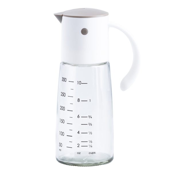 Пляшка дозатор для олії та оцту 300 мл з носиком і мірною шкалою Сірий HP16297W