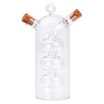 Пляшка для олії та оцту 2 в 1 скляна 400 мл для оливкової, соняшникової олії та оцту HP-34-15