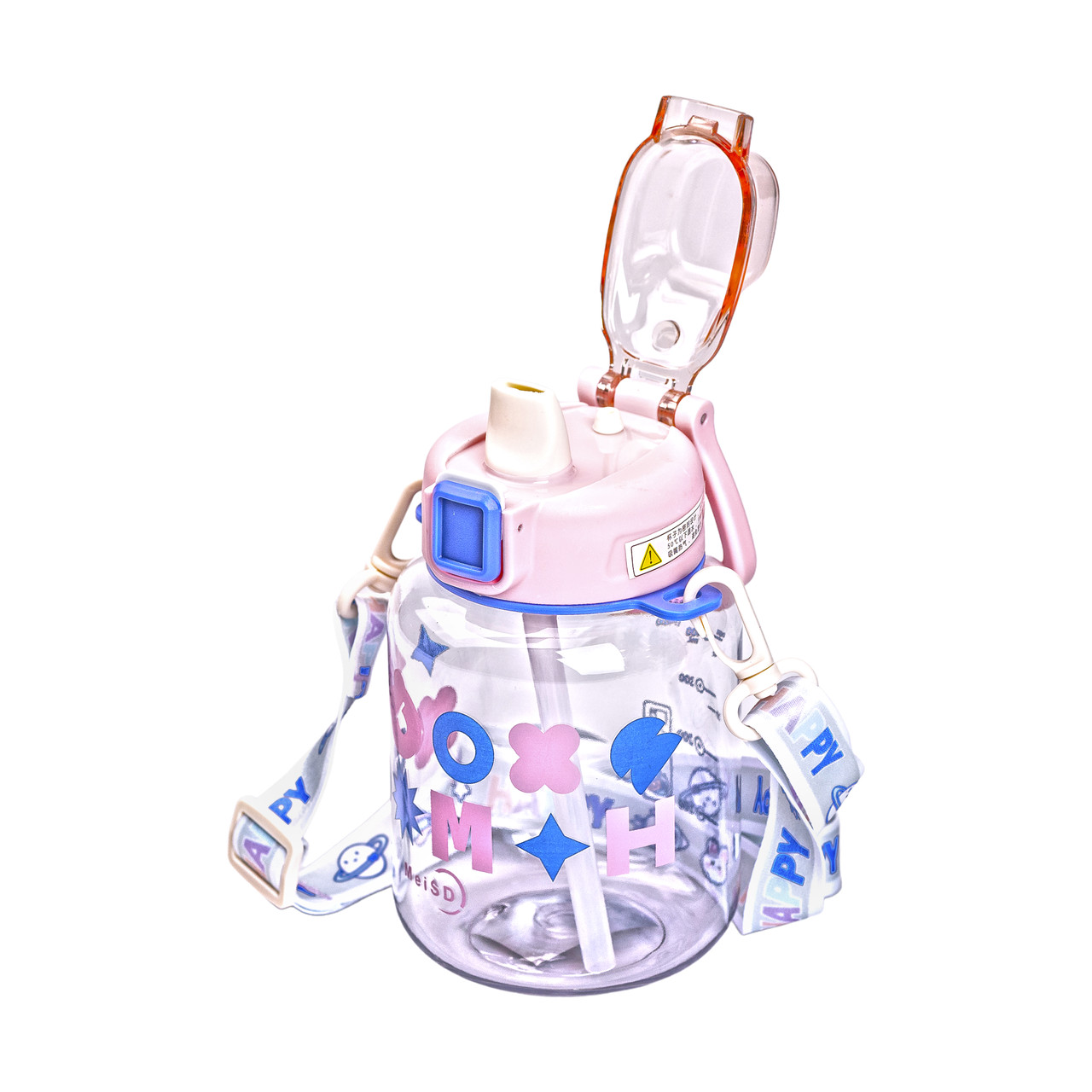 Пляшка для води Gucgres дитяча 650 мл на ремінці рожева HP-14-43P - Зображення 2