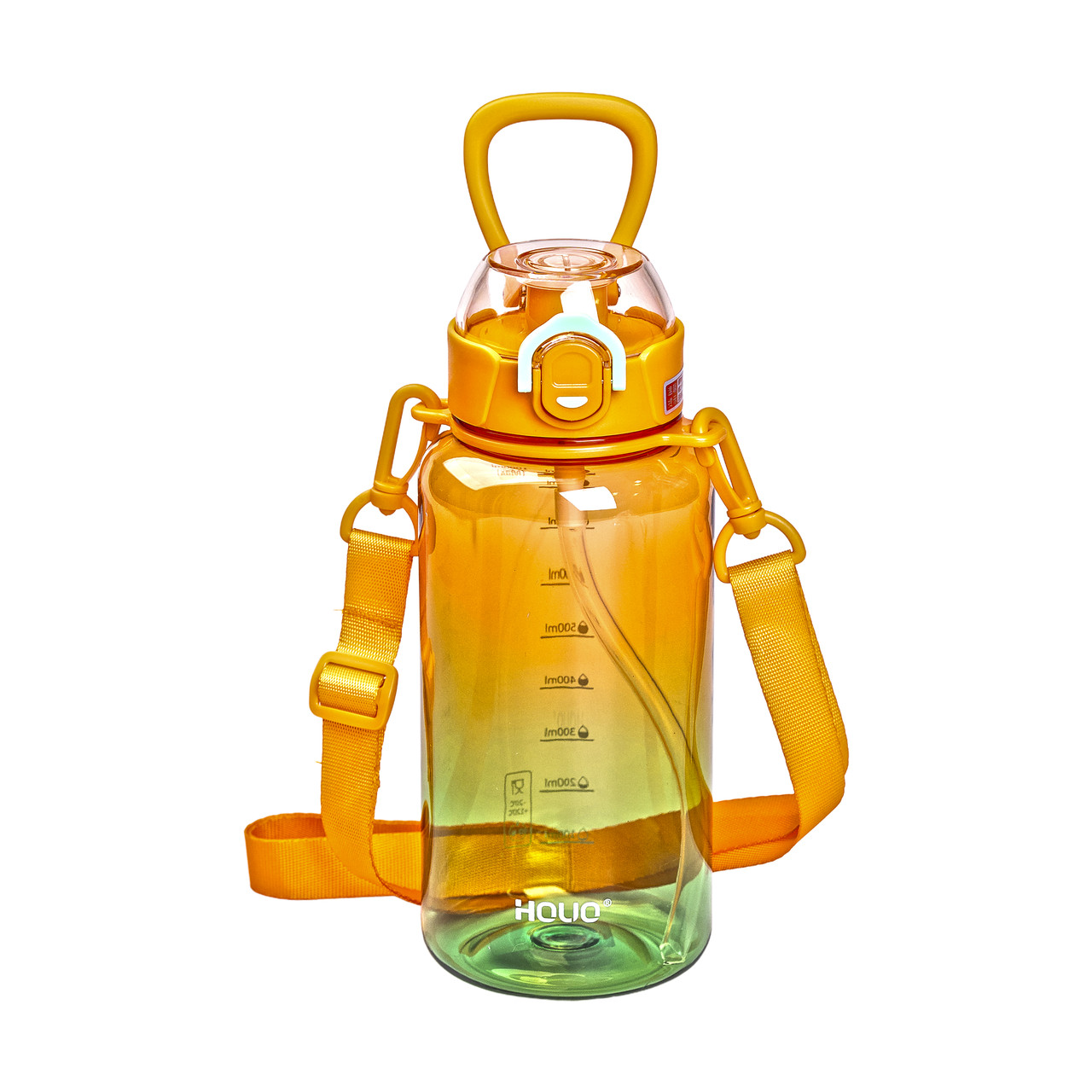 Пляшка для води 1 л пляшечка з мундштуком помаранчева HP-14-31O - Зображення 2