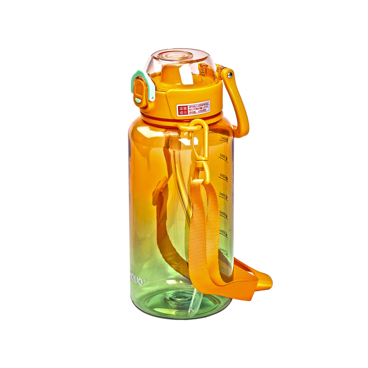 Пляшка для води 1 л пляшечка з мундштуком помаранчева HP-14-31O - Зображення 3