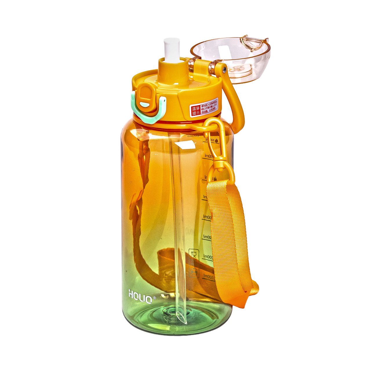 Пляшка для води 1 л пляшечка з мундштуком помаранчева HP-14-31O - Зображення 4