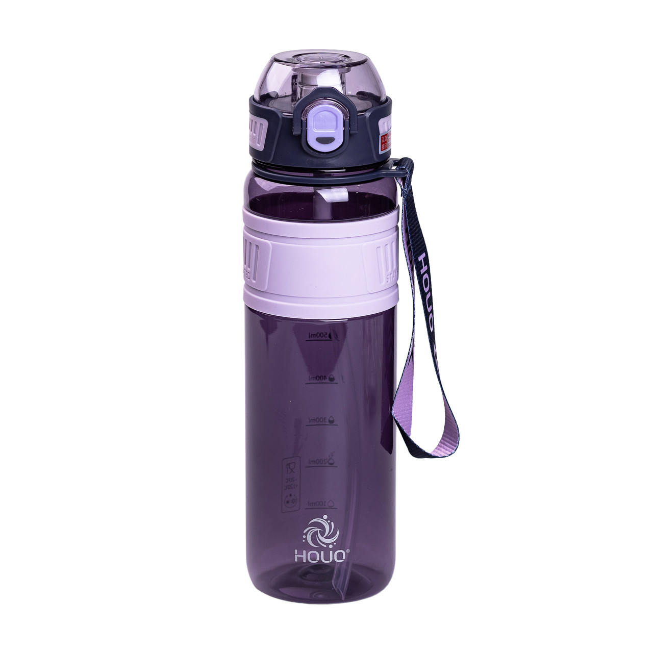 Пляшка для води Houo спортивна 1 літр з фліп кришкою фіолетова HP-14-33V - Зображення 1