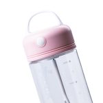 Пляшка-шейкером для води 380 мл з ручкою Рожевий HPLN011 - Зображення 2