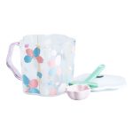 Чашка скляна 500 мл з ложкою та кришкою Блакитний HP7213BL - Зображення 3