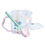 Чашка скляна 500 мл з ложкою та кришкою Блакитний HP7213BL - Зображення 4