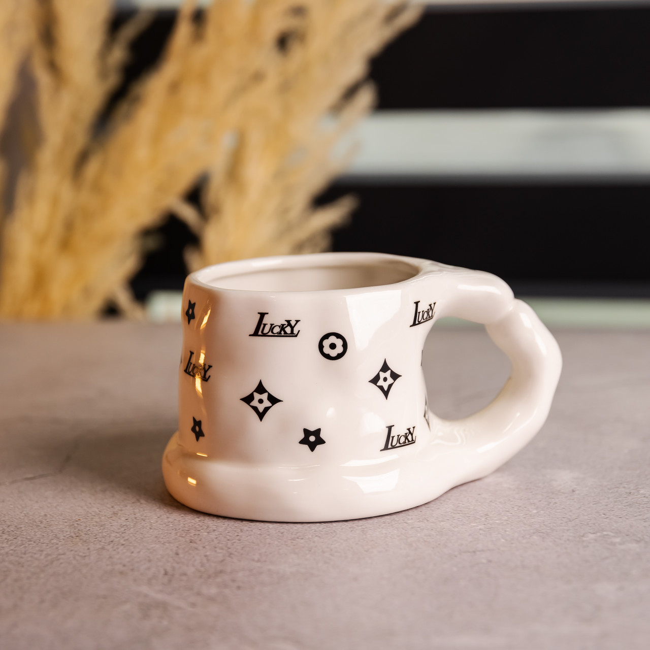 Чашка порцелянова 500 (мл) оригінальна кружка на подарунок чашка для чаю та кави Чорний FM-11A - Зображення 2