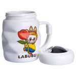 Чашка порцелянова з кришкою Labubu 400 (мл) Білий з жовтим FM-54D - Зображення 2