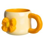 Кубок порцелянова з магнітом Бант 400 (мл) подарункова кружка прикольна чашка для дітей на подарунок Бежевий з жовтим FM-52A - Зображення 2