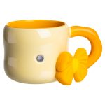 Кубок порцелянова з магнітом Бант 400 (мл) подарункова кружка прикольна чашка для дітей на подарунок Бежевий з жовтим FM-52A - Зображення 3