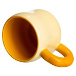 Кубок порцелянова з магнітом Бант 400 (мл) подарункова кружка прикольна чашка для дітей на подарунок Бежевий з жовтим FM-52A - Зображення 4