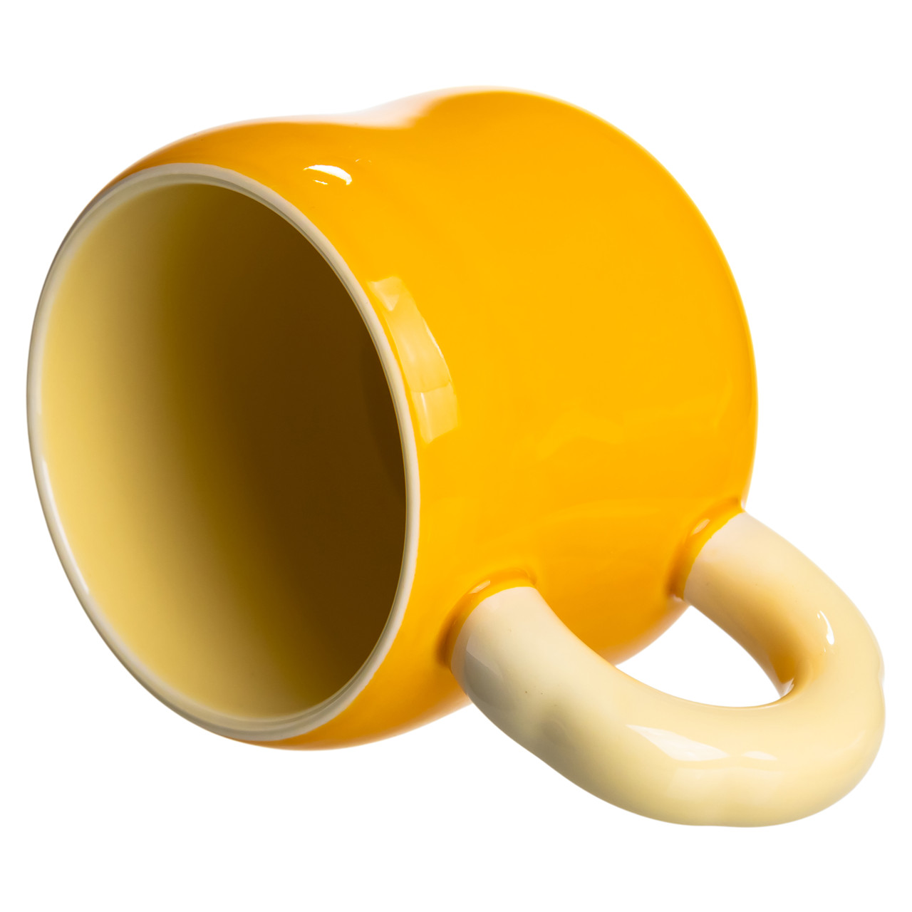 Кубок порцелянова з магнітом Бант 400 (мл) подарункова кружка прикольна чашка для дітей на подарунок Жовтий з бежевим FM-52B - Зображення 5