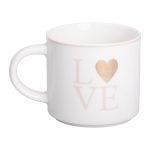 Чашка порцелянова 350 (мл) для кави та чаю Love Біла RX-N240126WL