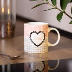 Чашка порцелянова 400 (мл) чашка для кави та чаю з написом та серцем Lugi RX-N240143GRE - Зображення 4