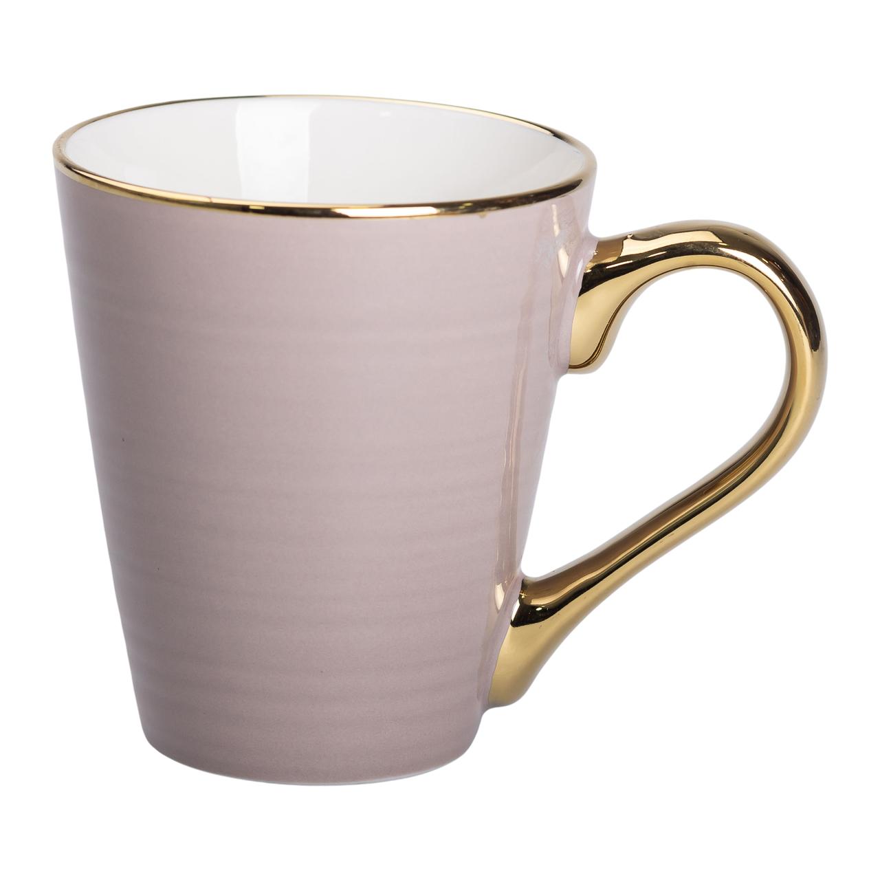 chashka_keramicheskaya_s_zolotym_obodkom_i_zolotoy_ruchkoy_320_ml_kremovaya_lugi Чашка порцелянова із золотим обідком та позолоченою ручкою 320 (мл) Кремова RX-N240624CR - Зображення 1