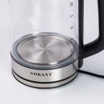Чайник електричний Sokany SK-09013 2.5 літра прозорий - Зображення 6