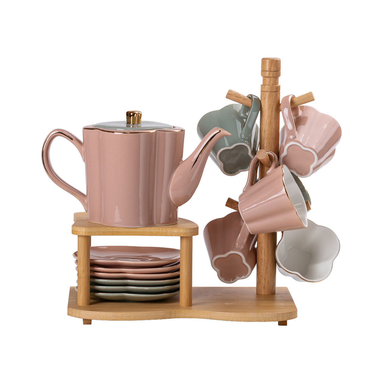 Чайний сервіз на 6 персон з бамбуковою підставкою HP-15-25 - Зображення 1