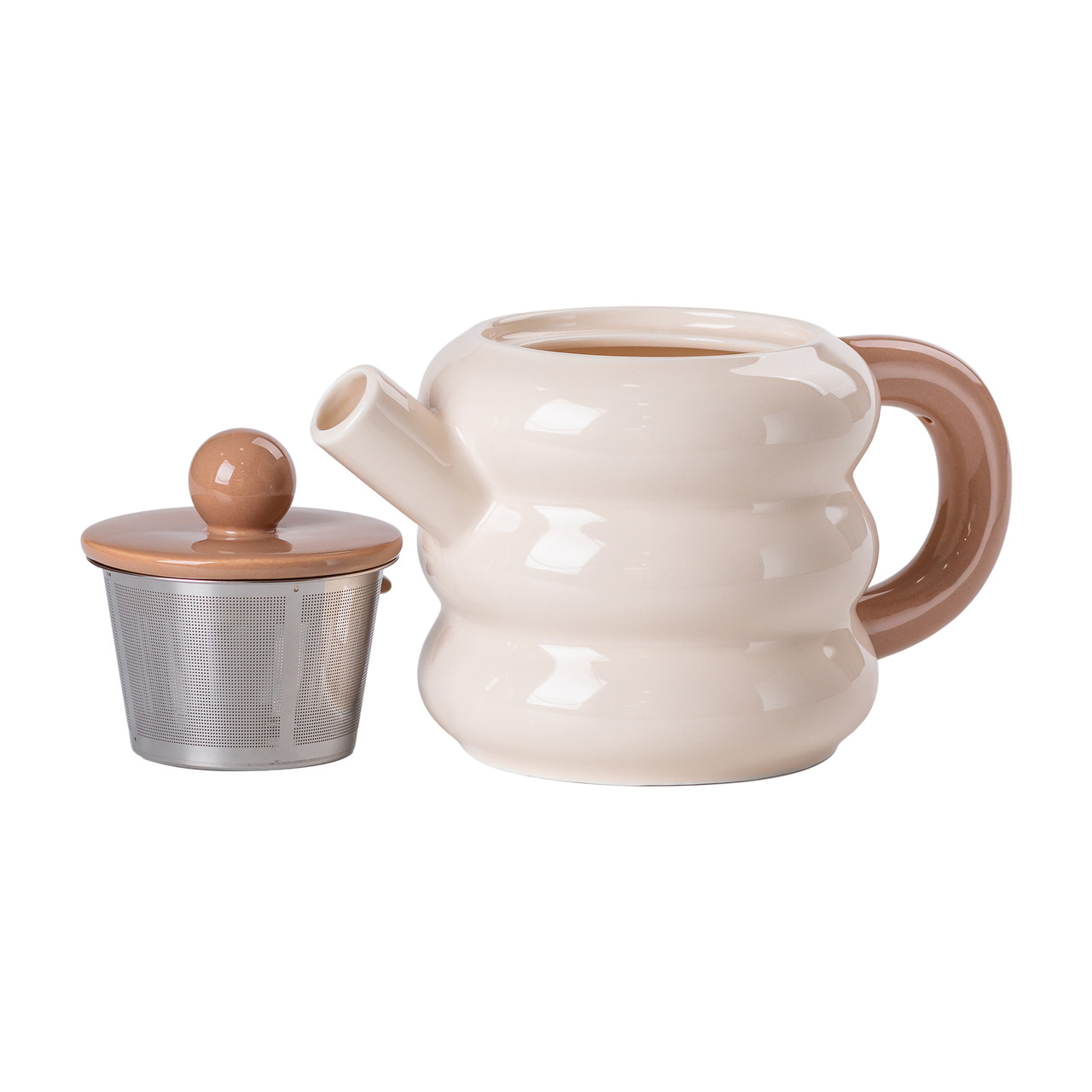 Чайний сервіз на 6 персон з 2-ярусною бамбуковою підставкою HP-15-20 - Зображення 3