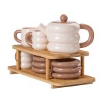 Чайний сервіз на 6 персон з 2-ярусною бамбуковою підставкою HP-15-20 - Зображення 7