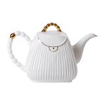 Чайний набір на 6 персон, із заварювальним чайником і підставкою, білий HP-15-4 - Зображення 2