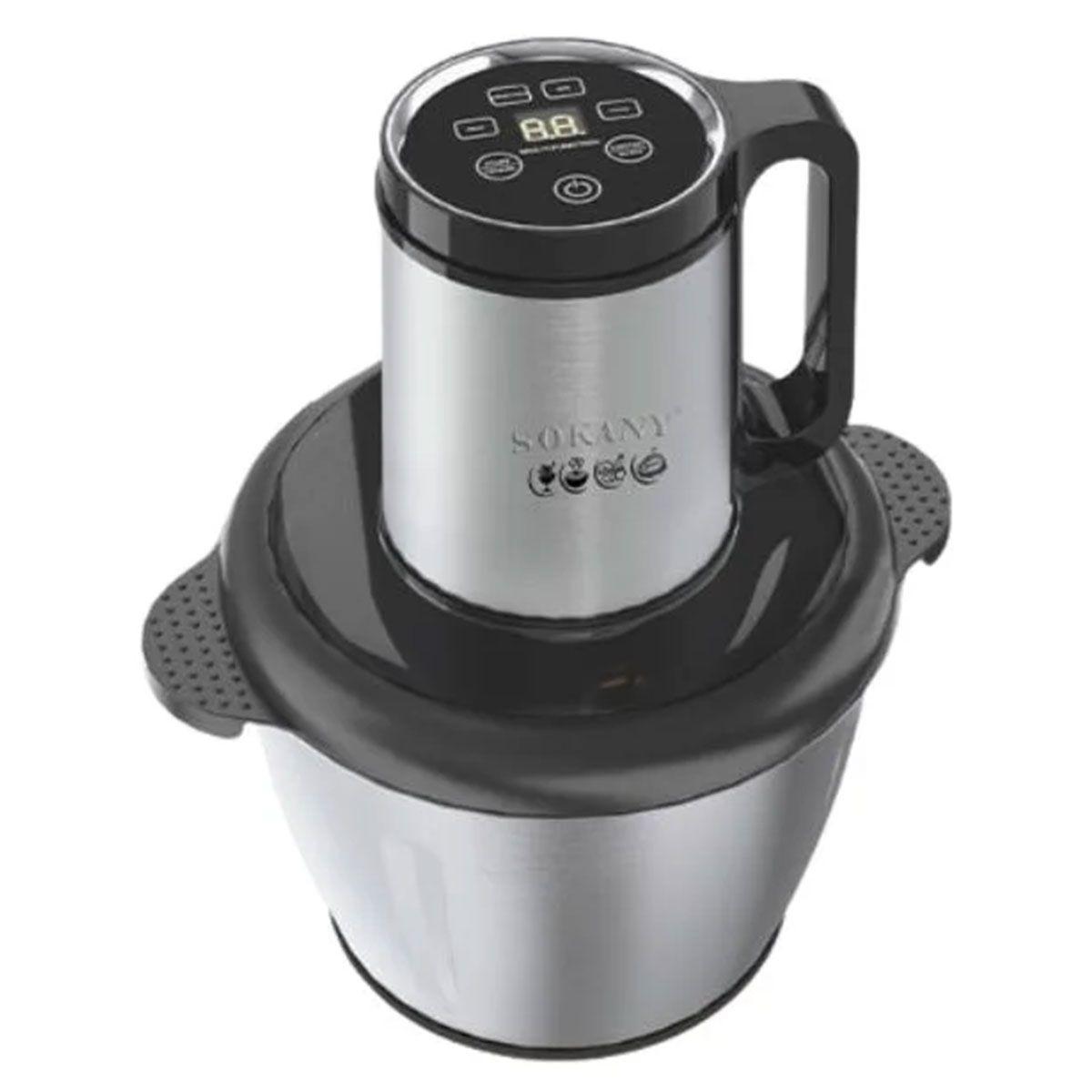 chopper_izmelchitel_800_vt_4_lezviya_s_chashey_na_3_litra_myasorubka_sokany-1 Чопер подрібнювач 800 Вт 4 леза з чашею на 2,5 літри м'ясорубка Sokany SK-06026 - Зображення 1