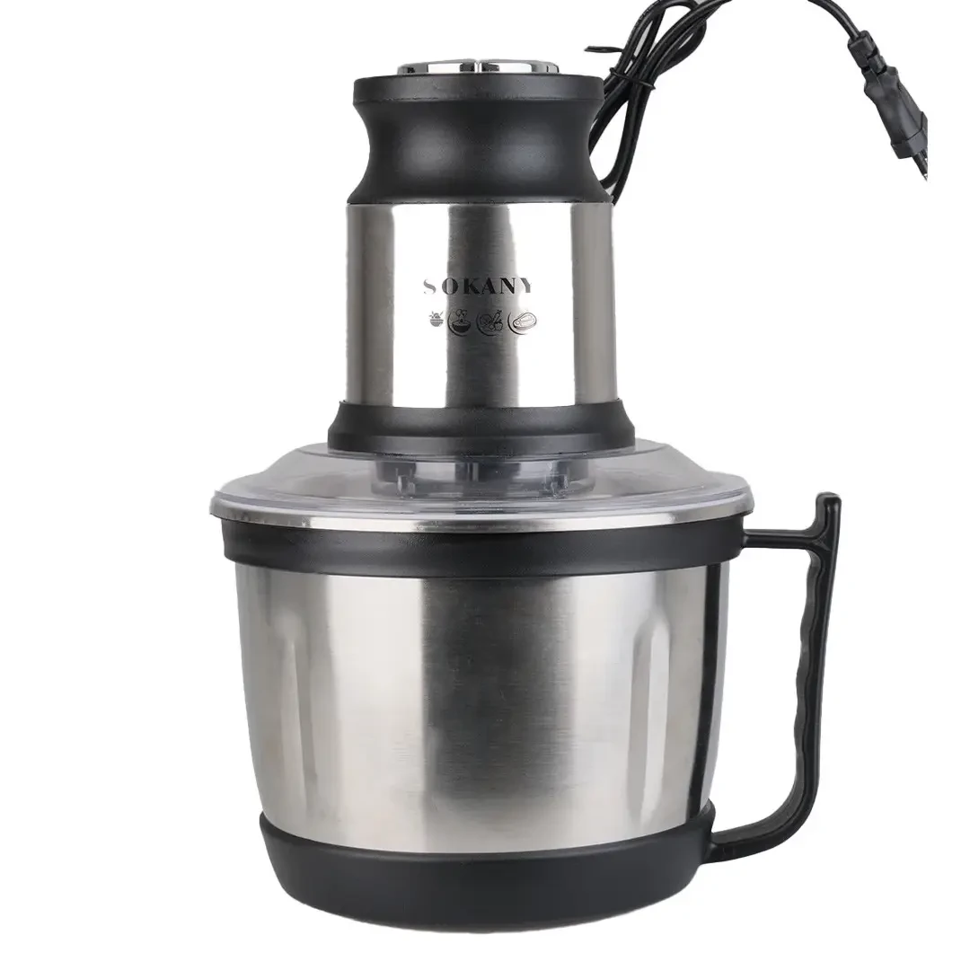 Чопер подрібнювач з чашею 3 літри 4 леза нержавіюча сталь овочерізка Sokany SK-7027 - Зображення 2