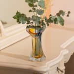 Декоративна скляна ваза для квітів 22 см фігурна ваза 200 мл Жовто-синя HP-9-6 - Зображення 4